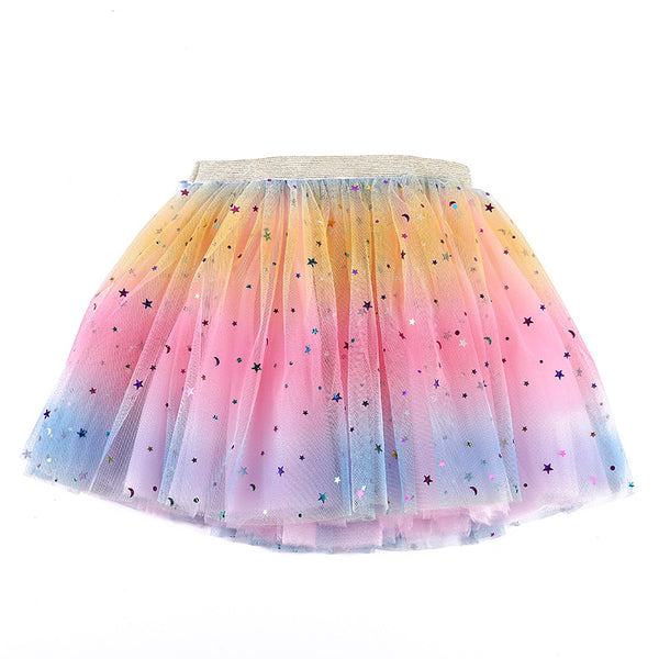 FLEX VIGOR Layered Ballet Tulle Rainbow Tutu Skirt for Little Girls Dress Up