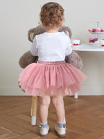 SHGILOO Multi-Layered Ballet Tulle Tutu Dresses for Little Girls Bean Paste Pink Tutu Dresses